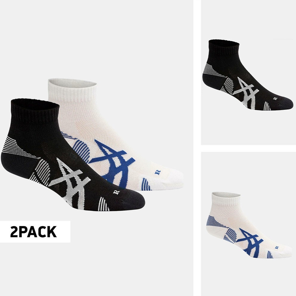 Asics 2-Pack Cushion Run Quarter Unisex Socks