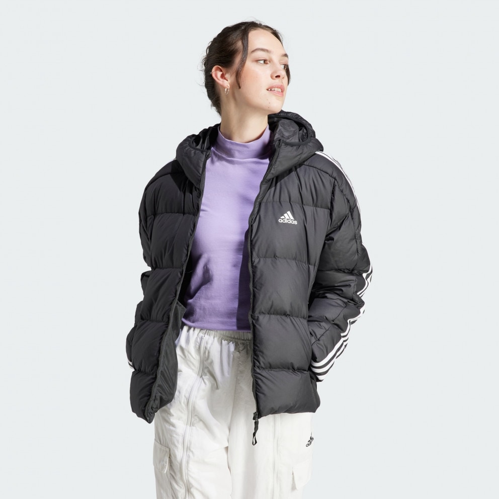 adidas Essentials 3-Stripes Mid Down Hooded Jacket