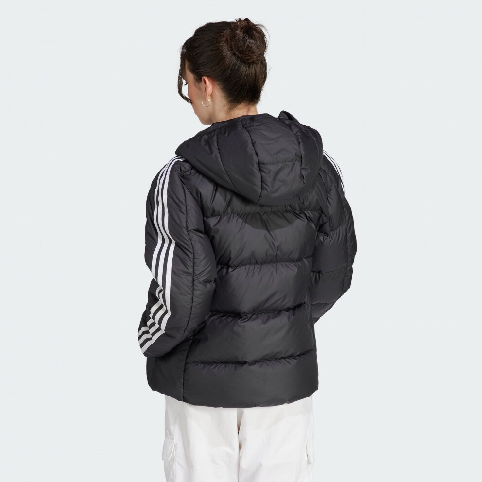 adidas Essentials 3-Stripes Mid Down Hooded Jacket