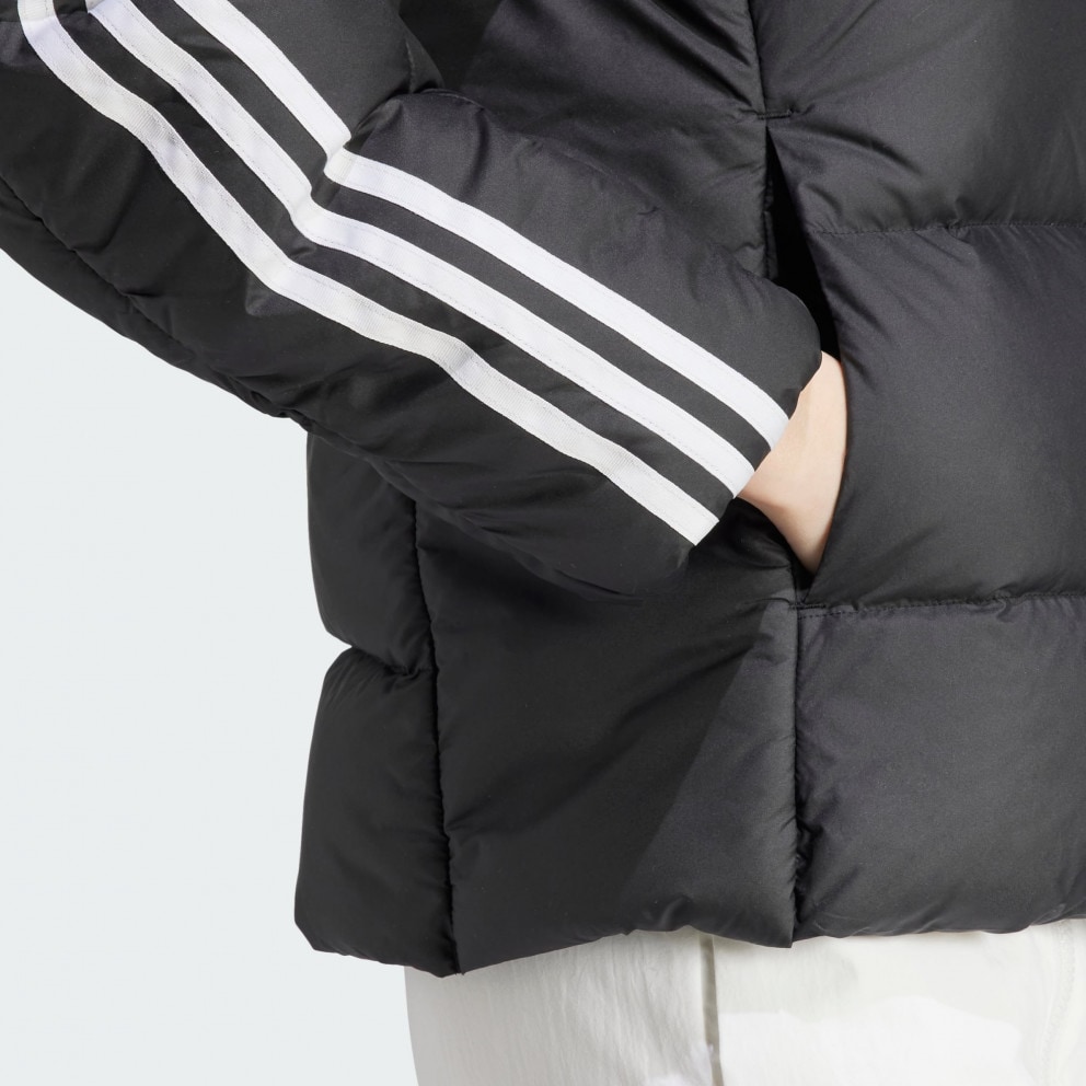 adidas Essentials 3-Stripes Mid Down Hooded Jacket