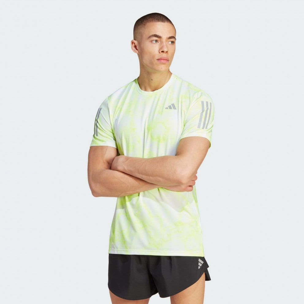 adidas Own The Run Allover Print Tee