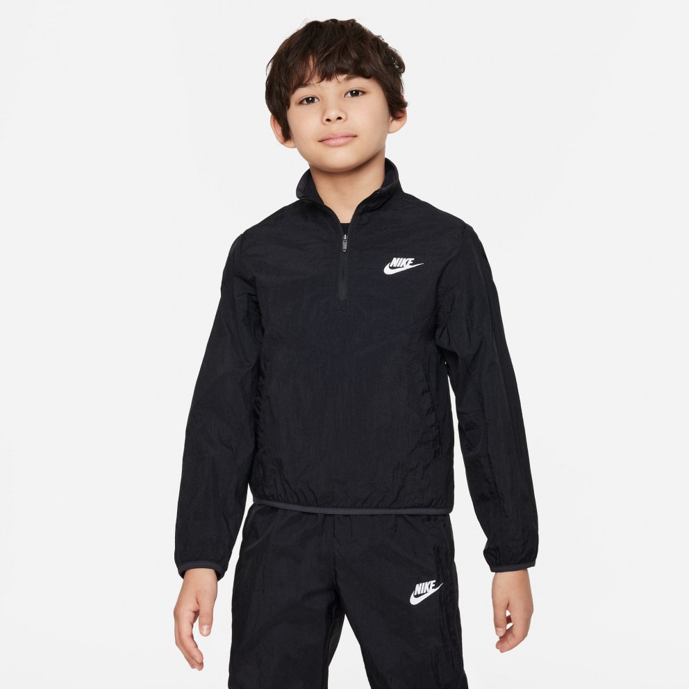 Nike K Nsw Tracksuit Wvn Qz Hbr BLACK/BLACK/WHITE FD3058-010