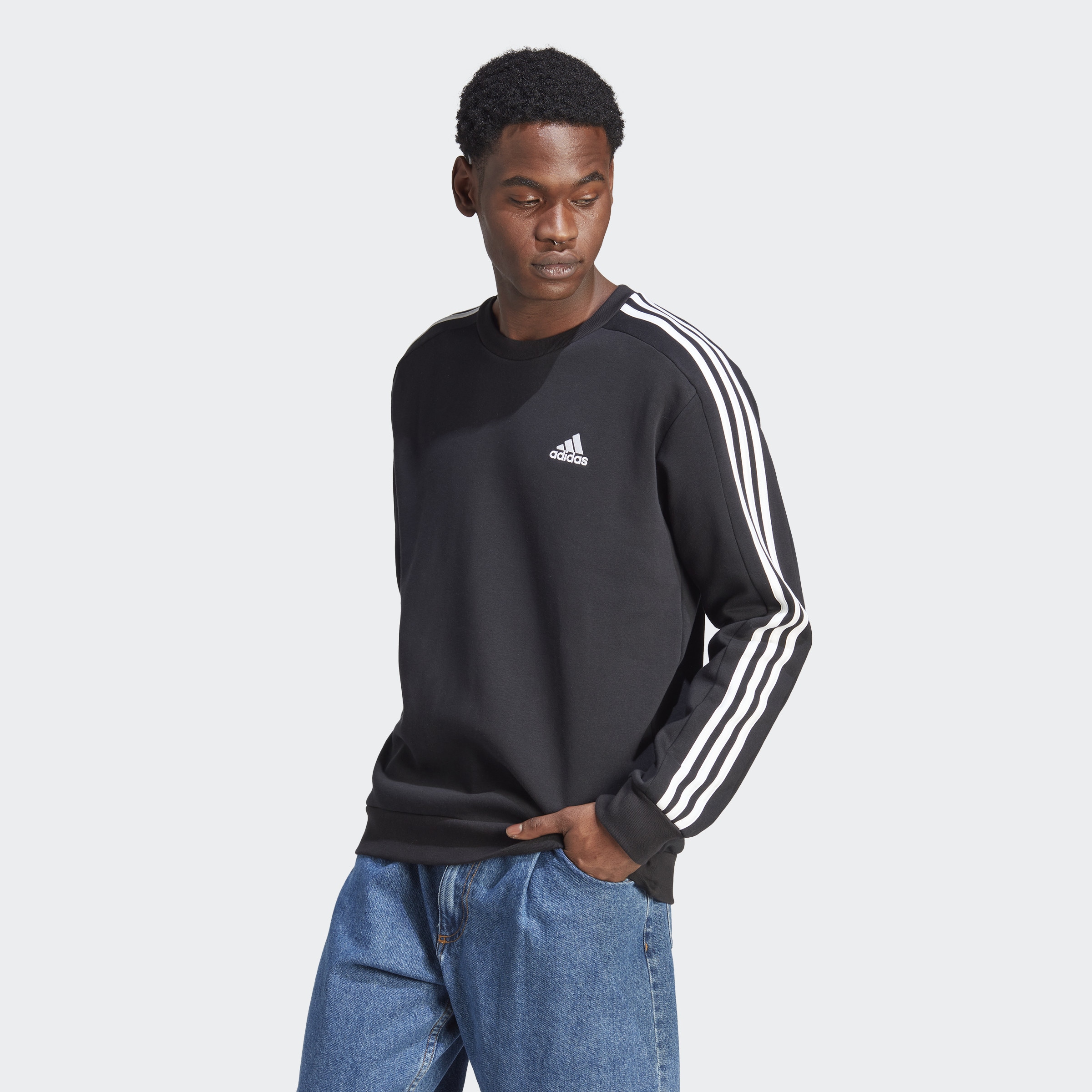 adidas Sportswear Essentials Fleece 3-Stripes Ανδρική Μπλούζα Φούτερ (9000153749_1469)