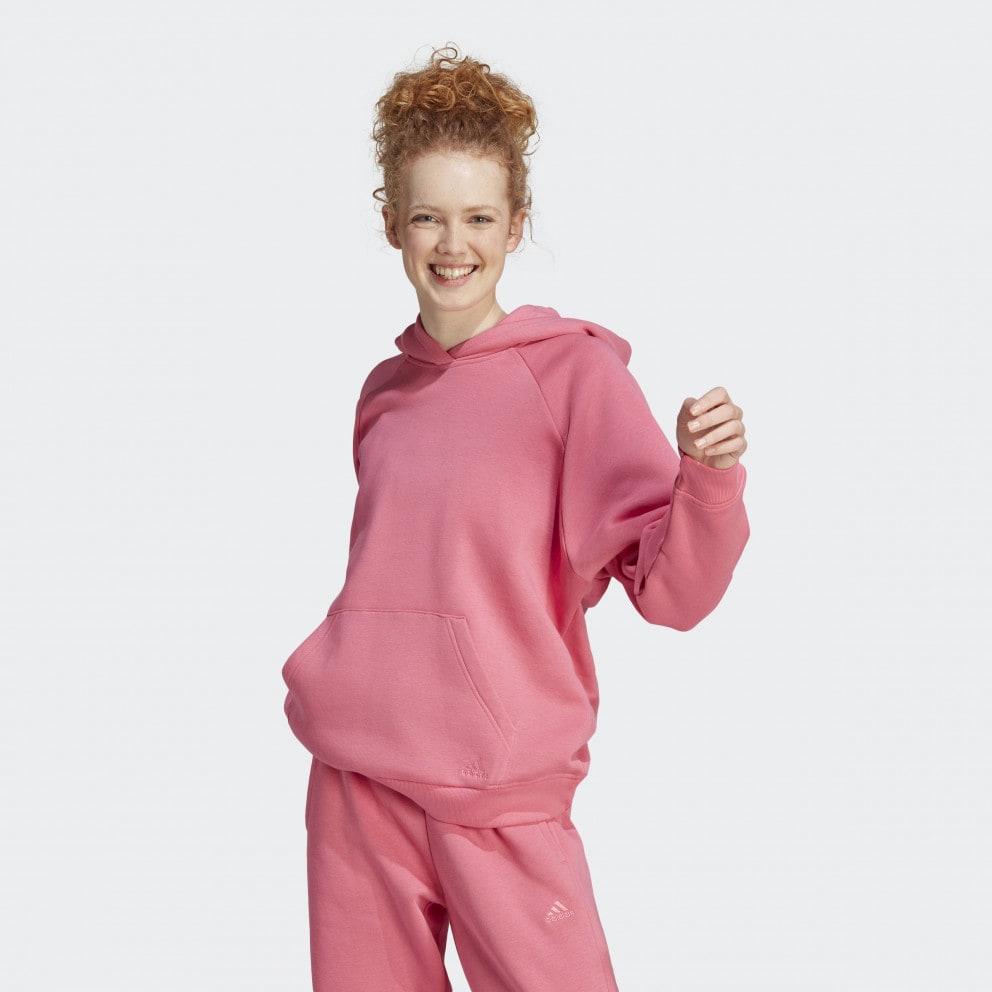 adidas All Szn Fleece Boyfriend Γυναικεία Μπλούζα με Κουκούλα