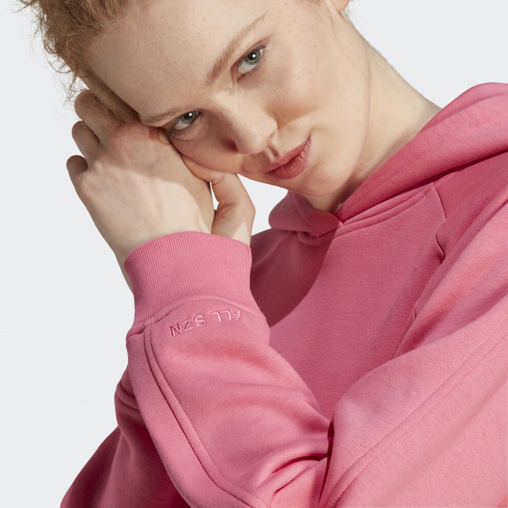 adidas All Szn Fleece Boyfriend Γυναικεία Μπλούζα με Κουκούλα