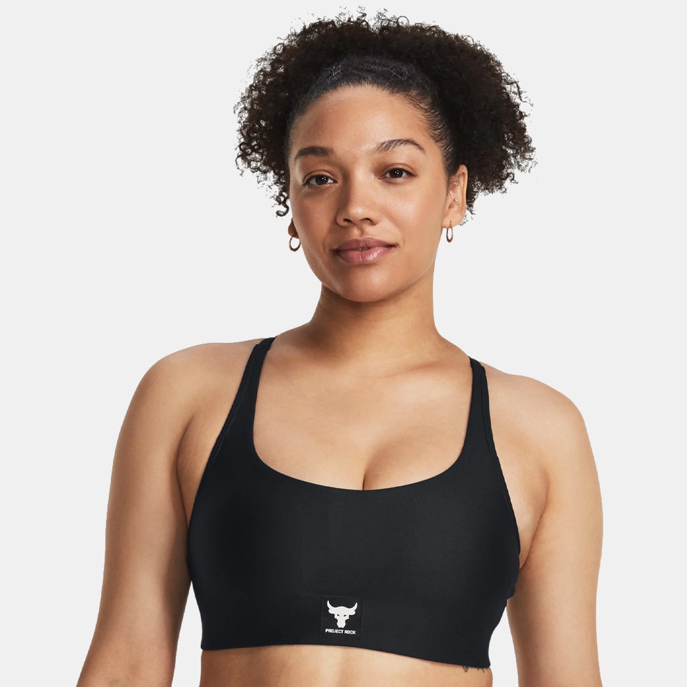 Under Armour Project Rock All Train Crossback Women\'s Sports Bra White  1380181 - 001 - zapatillas de running Under Armour ritmo bajo pie normal  talla