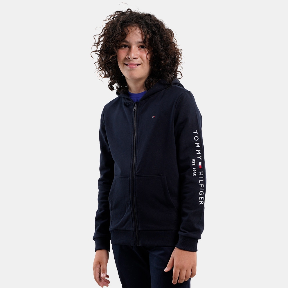 Tommy Jeans U Essential Zipthrough Hoodie DESERT SKY KS0KS00421 - Tommy Hilfiger Czerwona koszula w kratę o kroju z logo flagi - DW5