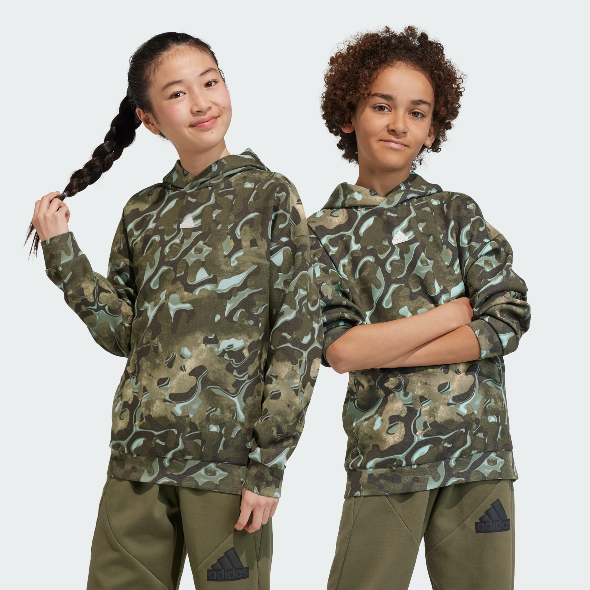 adidas Future Icons Allover Print Hooded Sweatshirt Kids (9000165169_72946)