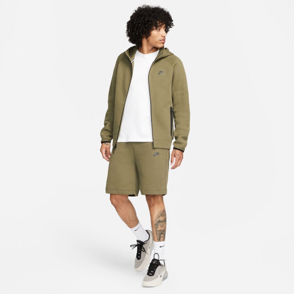 Nike M Nk Tch Flc Fz Wr Hoodie MEDIUM OLIVE/BLACK FB7921-222