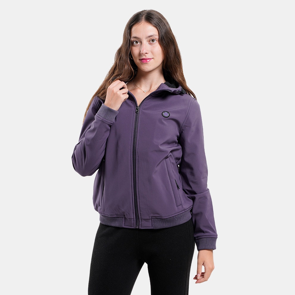 055 - automobili lamborghini car print t shirt item - Emerson Hooded linen  Bomber Women's Jacket Purple