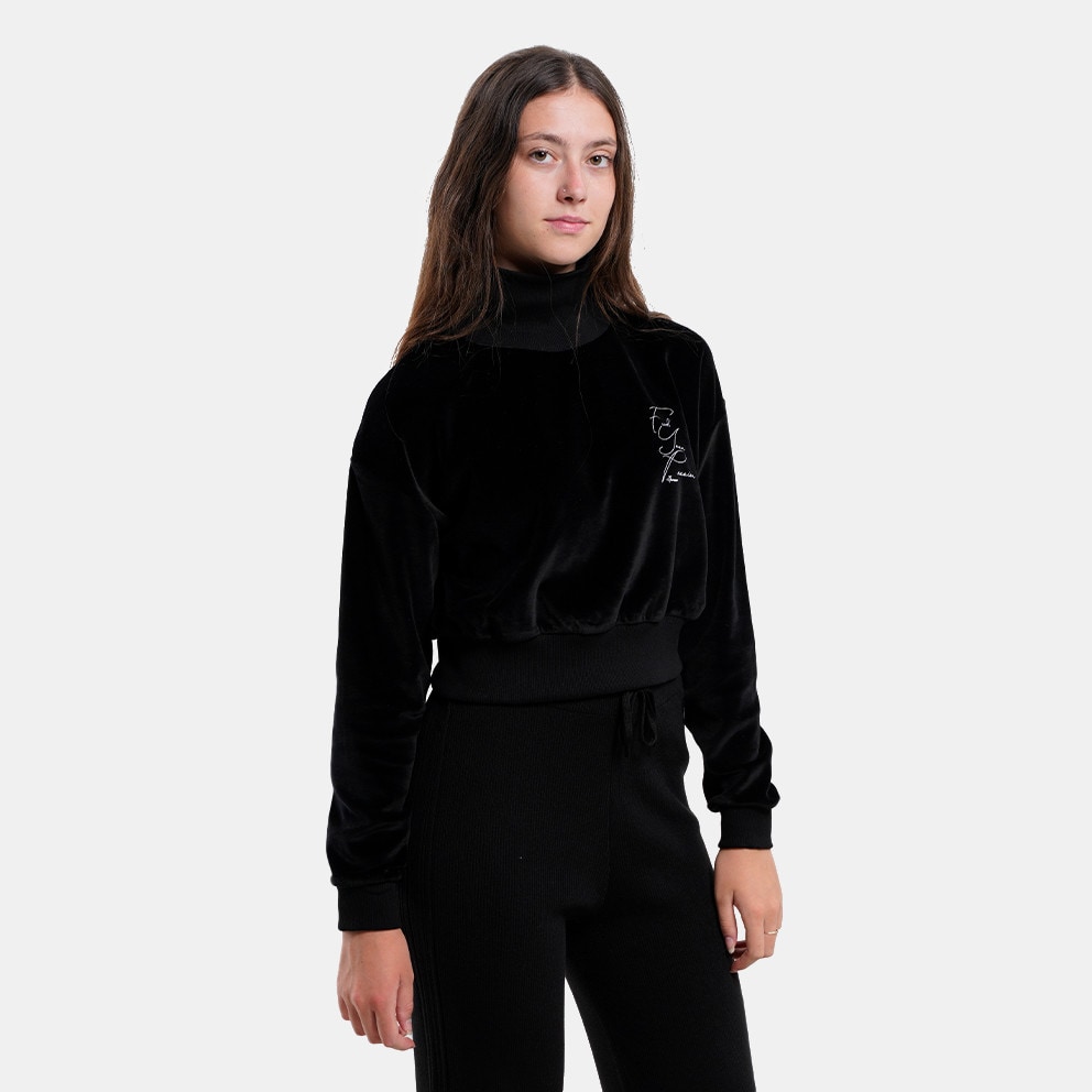 Target Turtle Neck Crop Top Velour Fuel