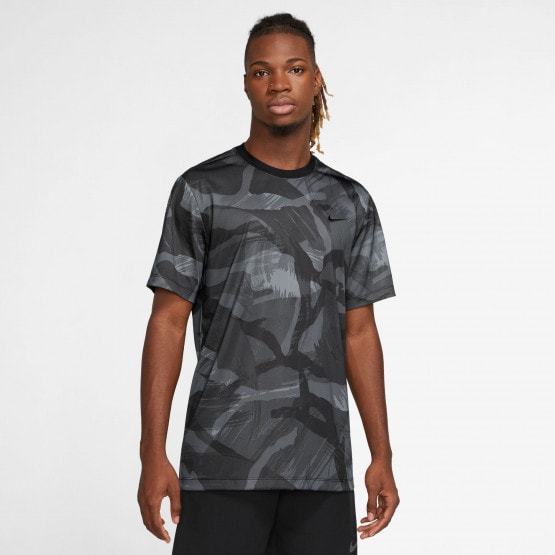 Nike Men's Giannis Freak White Exploded Swoosh Dri-Fit Performance Black  T-Shirt