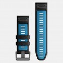 GARMIN Silicone Band Black with Cirrus Blue