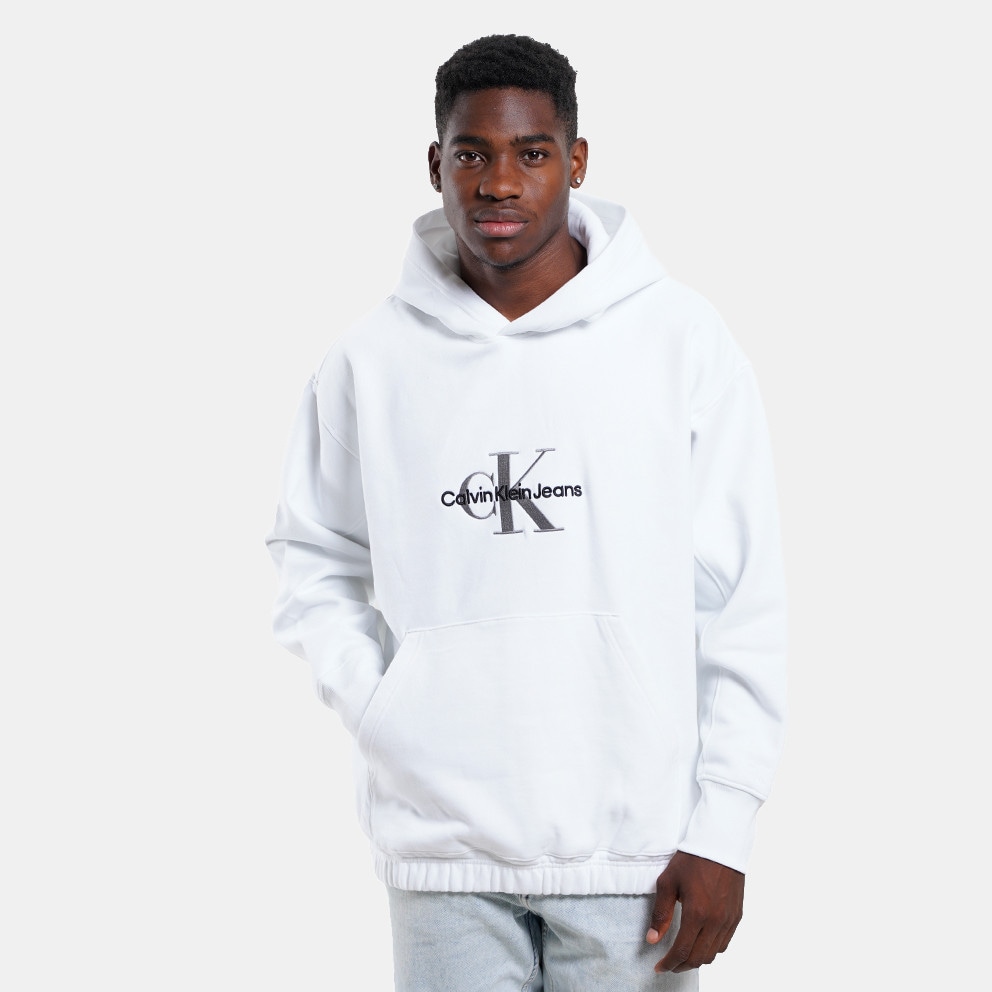 Monogram Cap Calvin J30J324118 - Bright White Hoodie - YAF Klein Calvin Monologo Klein Archival