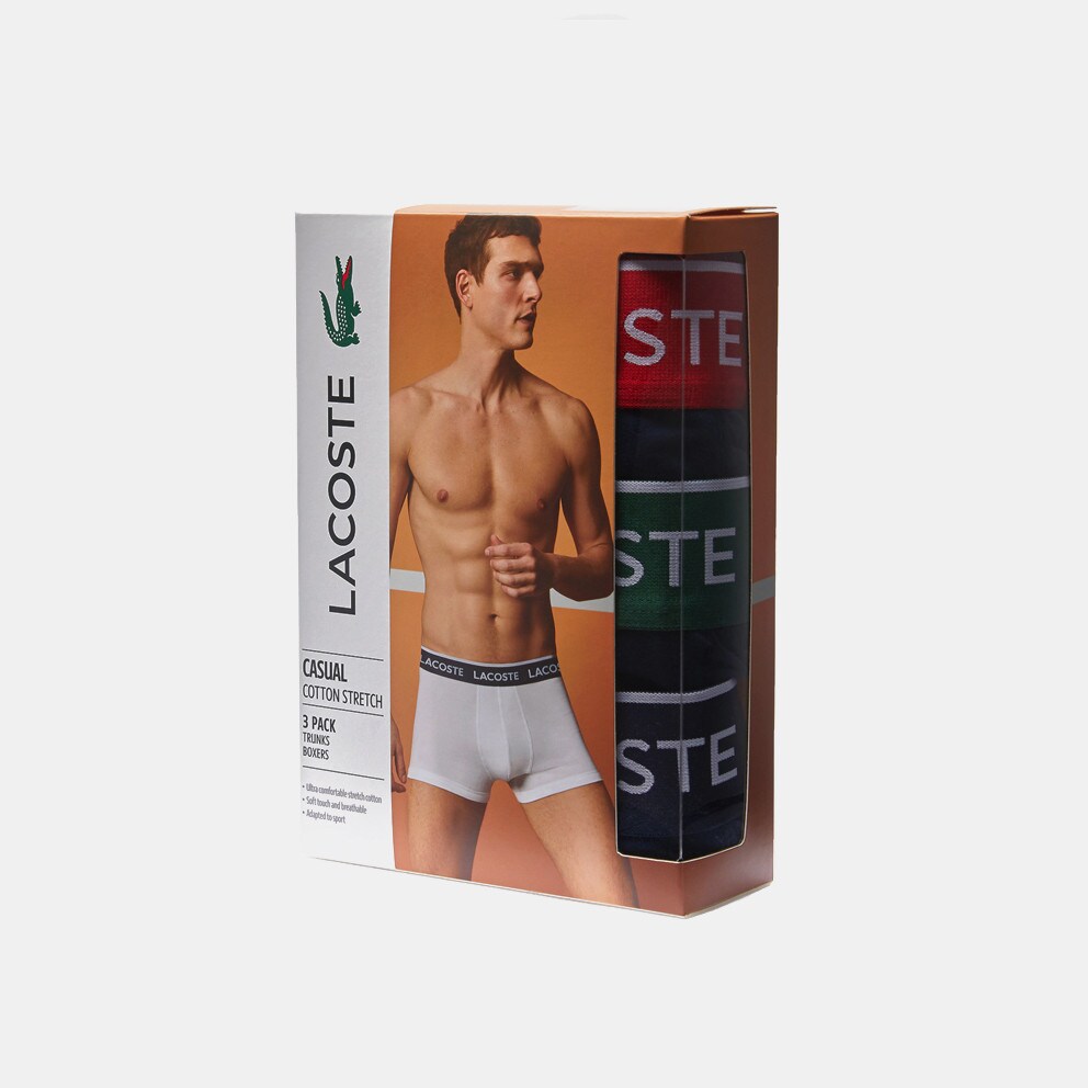 Lacoste 3-Pack Trunk Ανδρικά Μποξεράκια