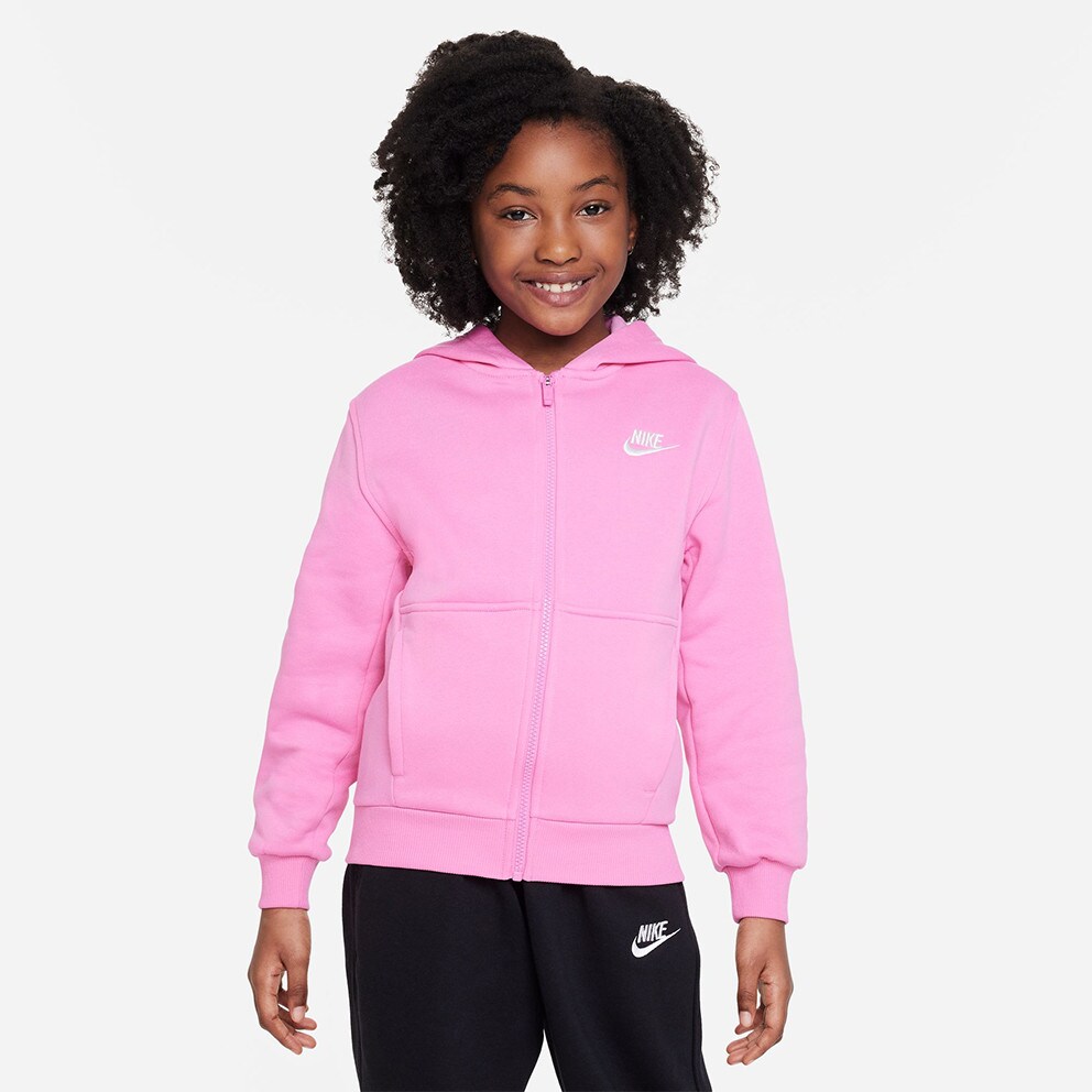 Nike Sportswear Club Fleece Kids' Track Top Pink FD3004-675