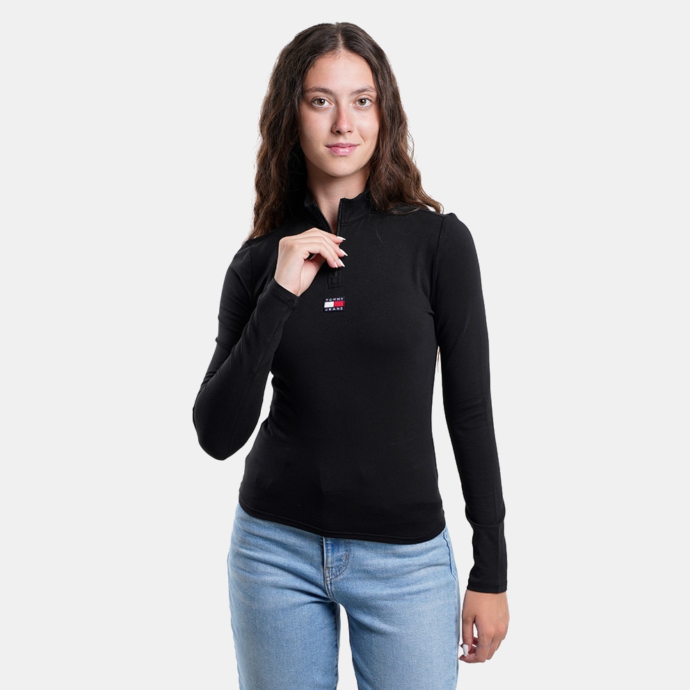 Tommy Jeans Tjw Xs Badge 1/4 Zip Mockneck Ls BLACK DW0DW16496 - BDS - Tommy  Jeans Double Graphic Logo Βρεφική Μπλούζα