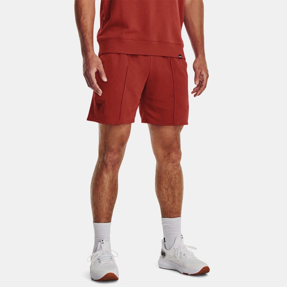 Under Armour Project Rock Terry Gym Men's Shorts Red 1380179-635