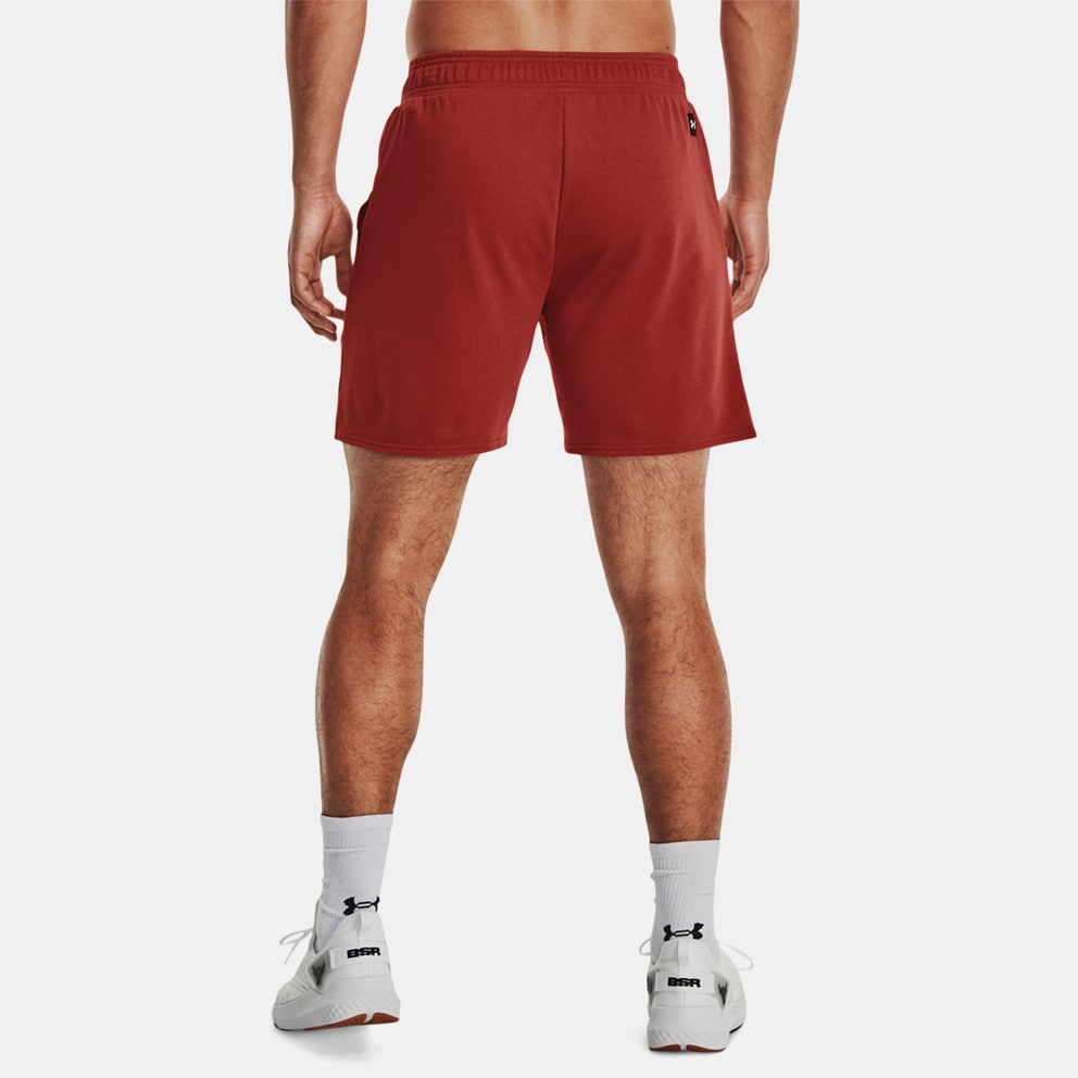 Under Armour Project Rock Terry Gym Men's Shorts Red 1380179-635