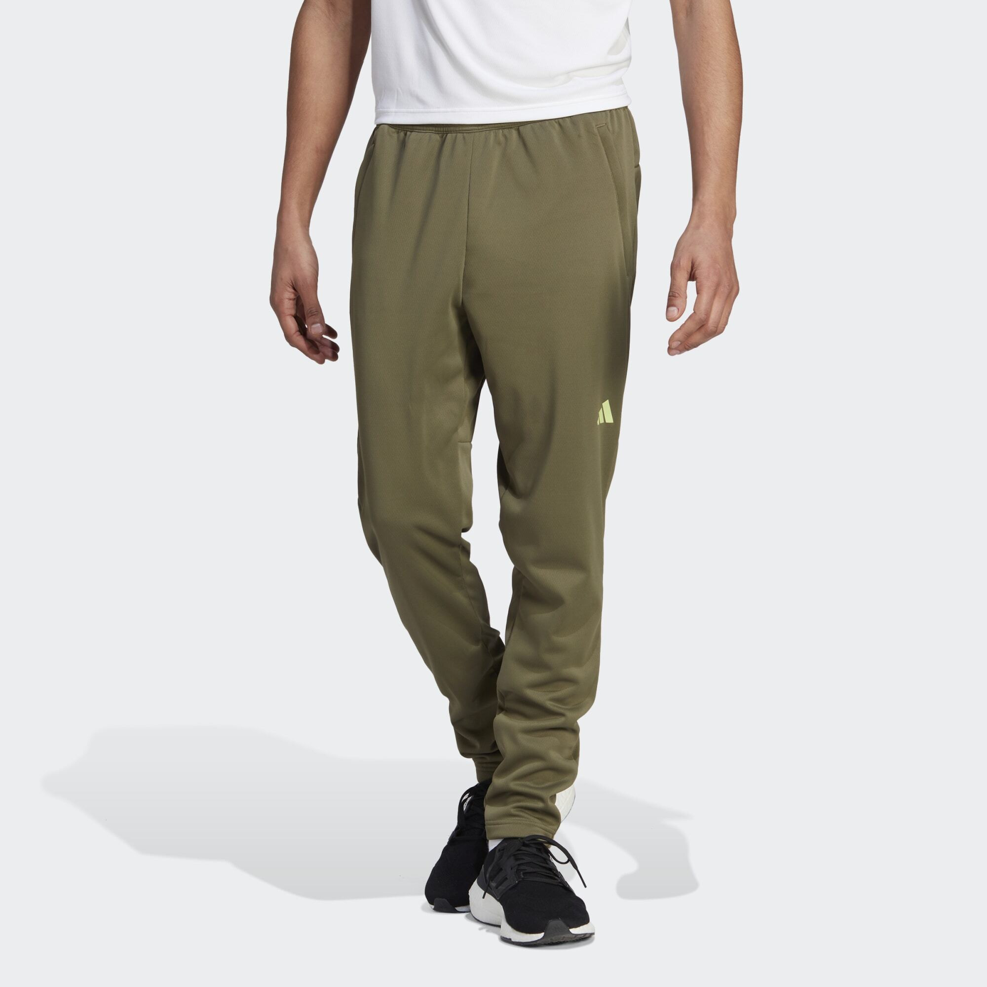 adidas Train Essentials Seasonal Woven Training Pants Olive Strata / Pulse  Lime IJ9611