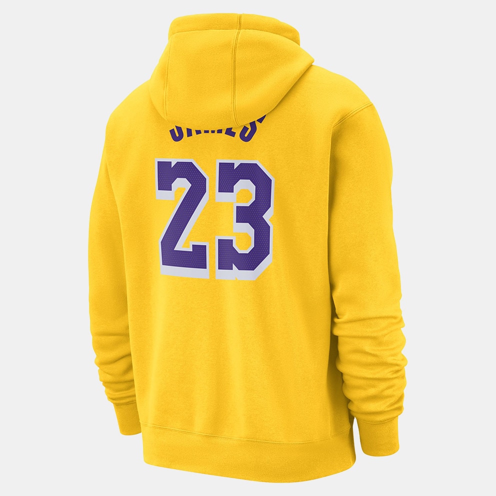 Nike NBA Los Angeles Lakers Club Ανδρικό Φούτερ με Κουκούλα