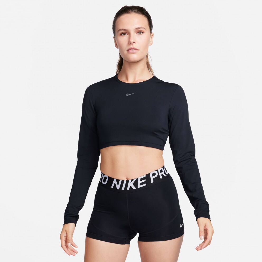 Nike Pro Dri FIT Crop Women s Long Sleeve T Shirt Black FB5233 010