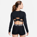 Nike Pro Dri-FIT Crop Γυναικεία Μπλούζα με Μακρύ Μανίκι