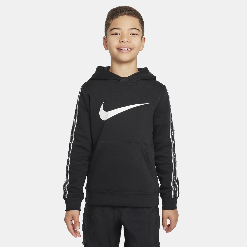 014 - Nike Sportswear Club Big Logo Kids\' Hoodie Black DZ5624 - zapatillas  de running Nike asfalto apoyo talón media maratón blancas entre 60 y 100