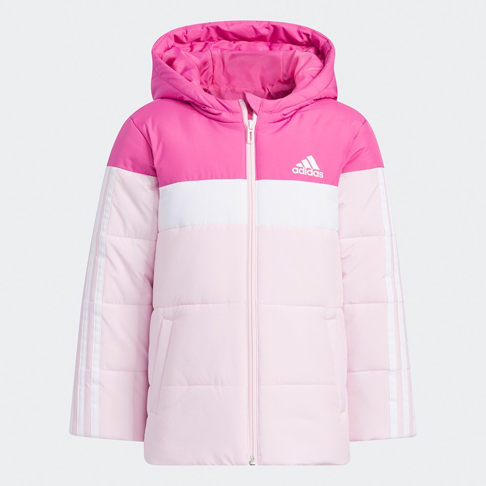 Adidas puffer jacket best sale pink