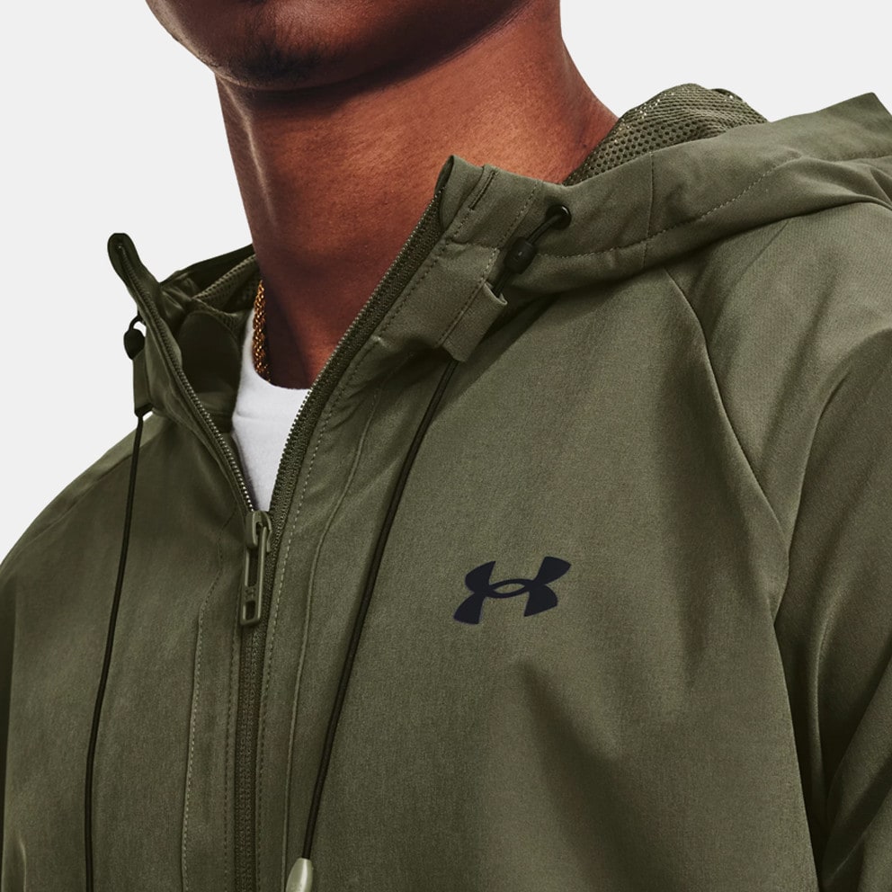 Under Armour Ua Stretch Woven Windbreaker Marine OD Green//Black ...