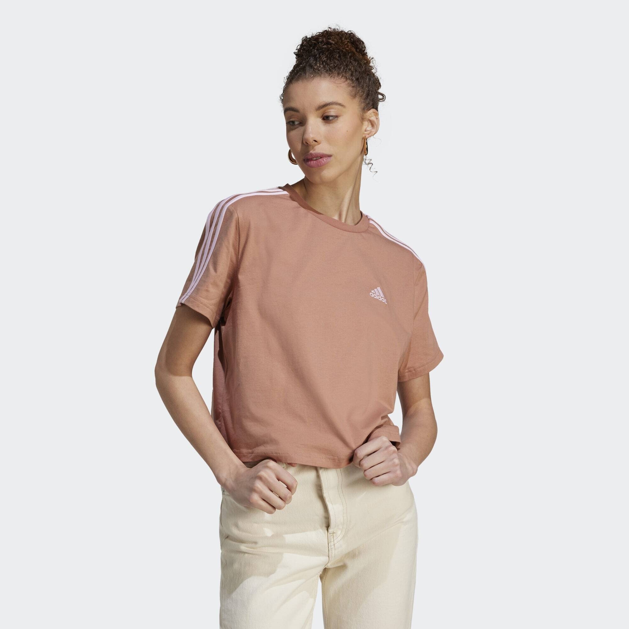adidas sportswear Essentials 3-Stripes Single Jersey Crop Top (9000166834_69556)