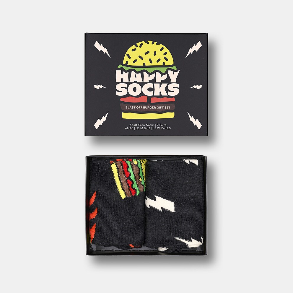 Happy Socks Blast Off Burger 2-Pack Unisex Κάλτσες