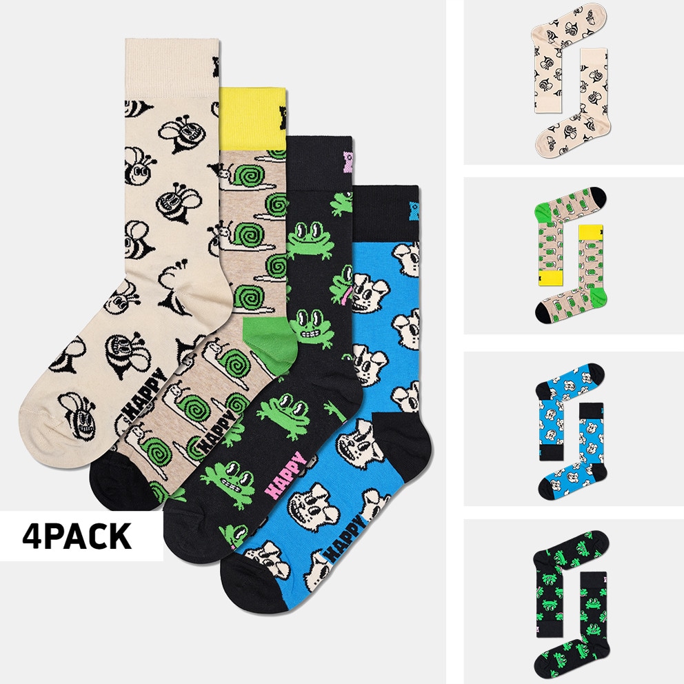 Happy Socks Happy Animals 4-Pack Unisex Σετ Δώρου