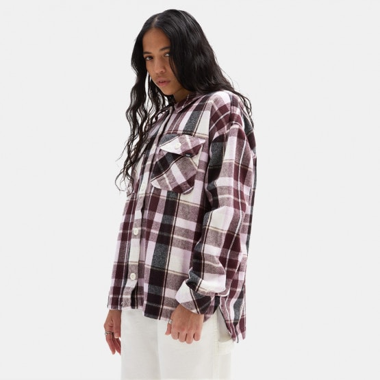 Vans Eliza Os Woven Shacket Fudge Oversized Fit Γυναικείο Πουκάμισο