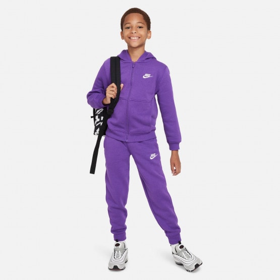 Nike Sportswear Club Fleece Kids' Tracksuit Purple FD3114-599