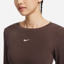 Nike Sportswear Ribbed Women's Cropped Long Sleeves T-shirt