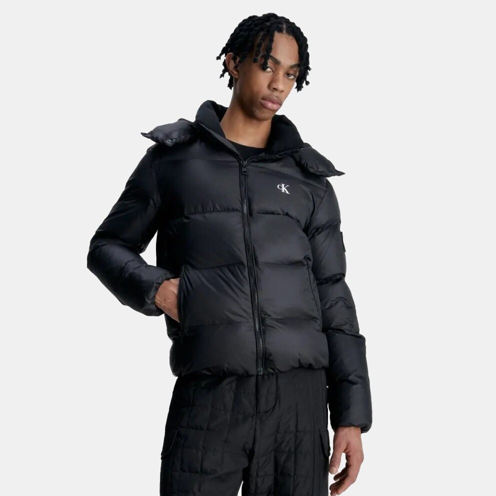 BEH - Футболка з круглим вирізом і логотипом calvin T-shirt klein - Calvin  T-shirt Klein Essentials Down Jacket Ck Black J30J323468