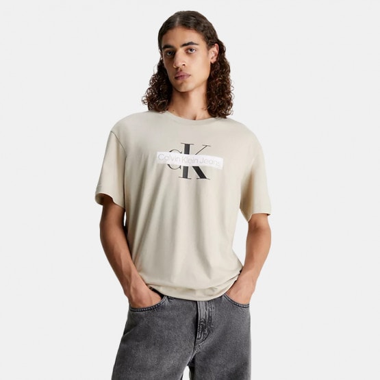 Klein mm pasek Calvin szerokości przeciągany Taupe z Plaza i - Stencil monogramem Jeans Tee Klein 35 ozdobną - Monologo PED Czarny o taśmą Calvin J30J324008