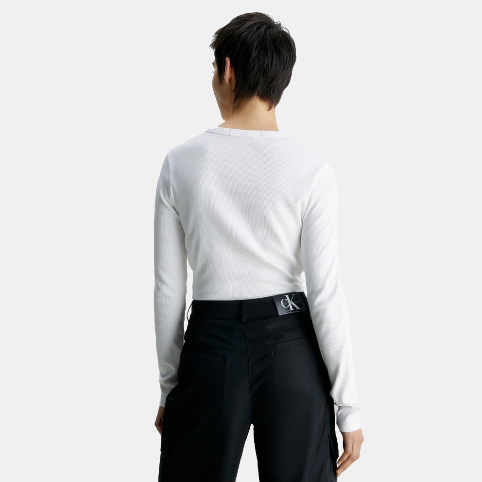 Calvin Klein Woven Label Rib Women's Shirt