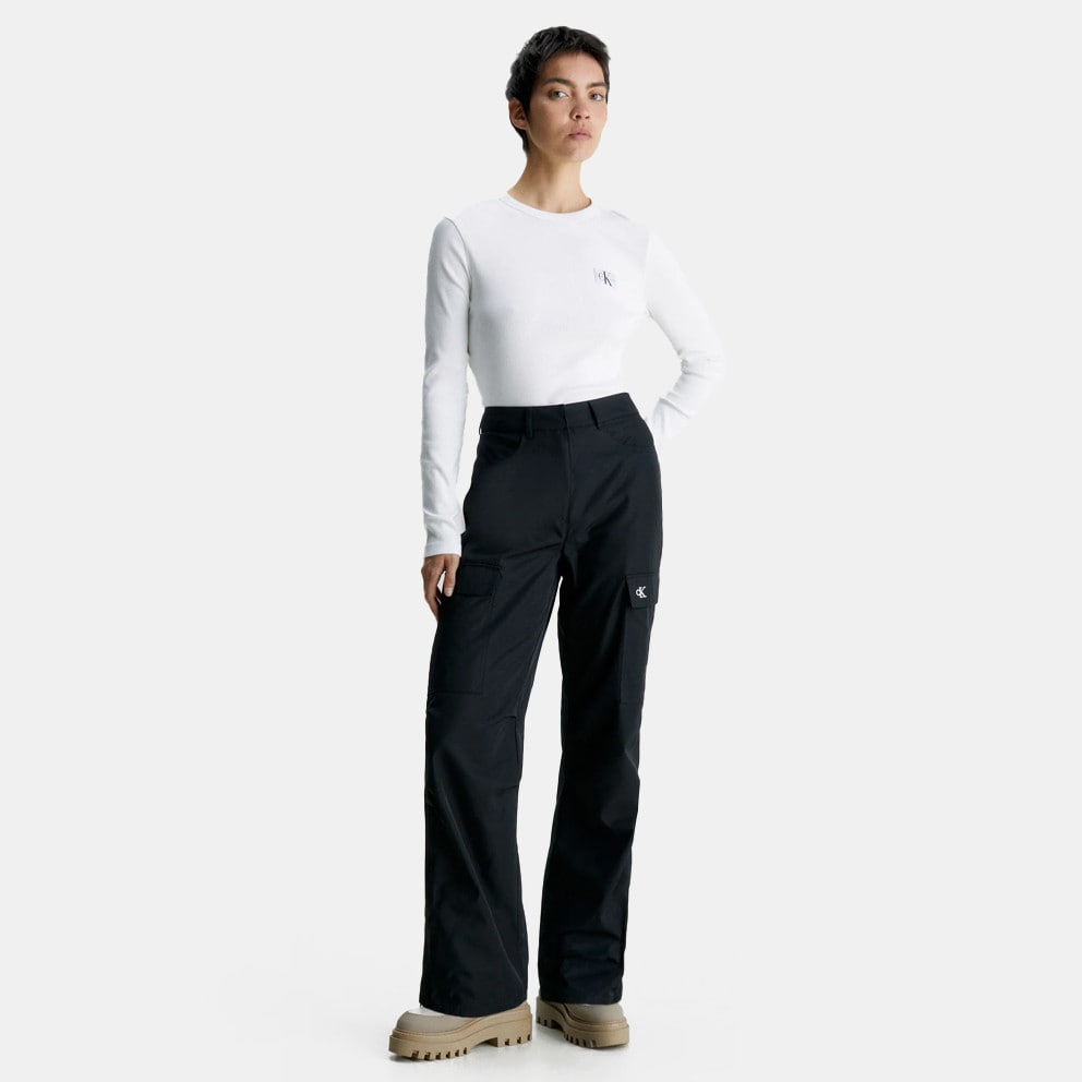 Calvin Klein Woven Label Rib Women's Shirt