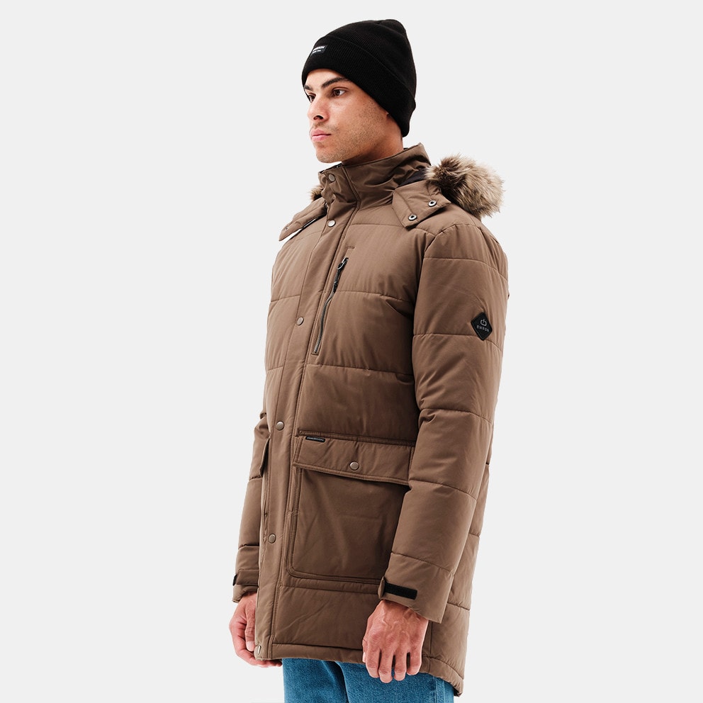 Emerson Men's Long Puffer Jckt With Fur in Hood