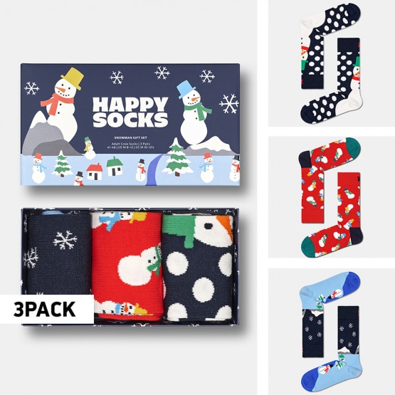 Happy Socks Snowman 3-Pack Unisex Σετ Δώρου