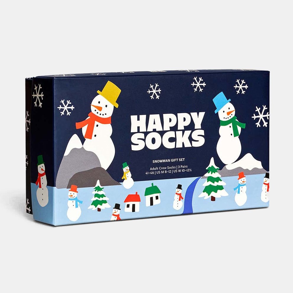 Happy Socks Snowman 3-Pack Unisex Σετ Δώρου