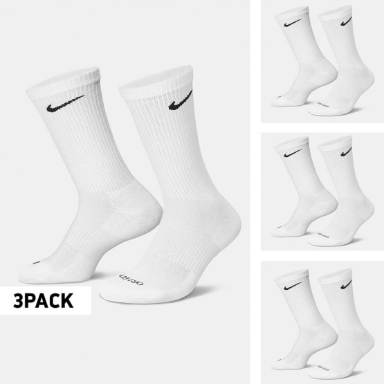 Punch Pink Pack Nike Crew Socks Dri Fit, Unisex Adult Large, 3 - Pack 