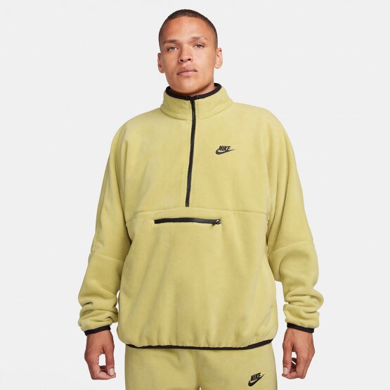 nike m nk club plr ls hz top