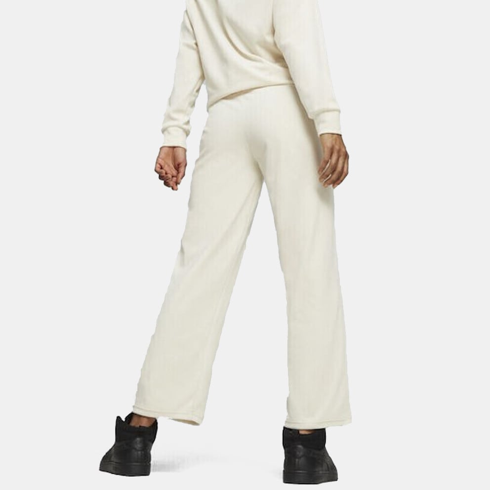 Puma Essentials Elevated Velour Straight Women's Track Pants