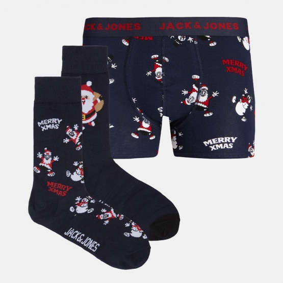 Jack & Jones Jacxmas Candy Giftbox Kids’ Set Boxer & 2-Pack Socks