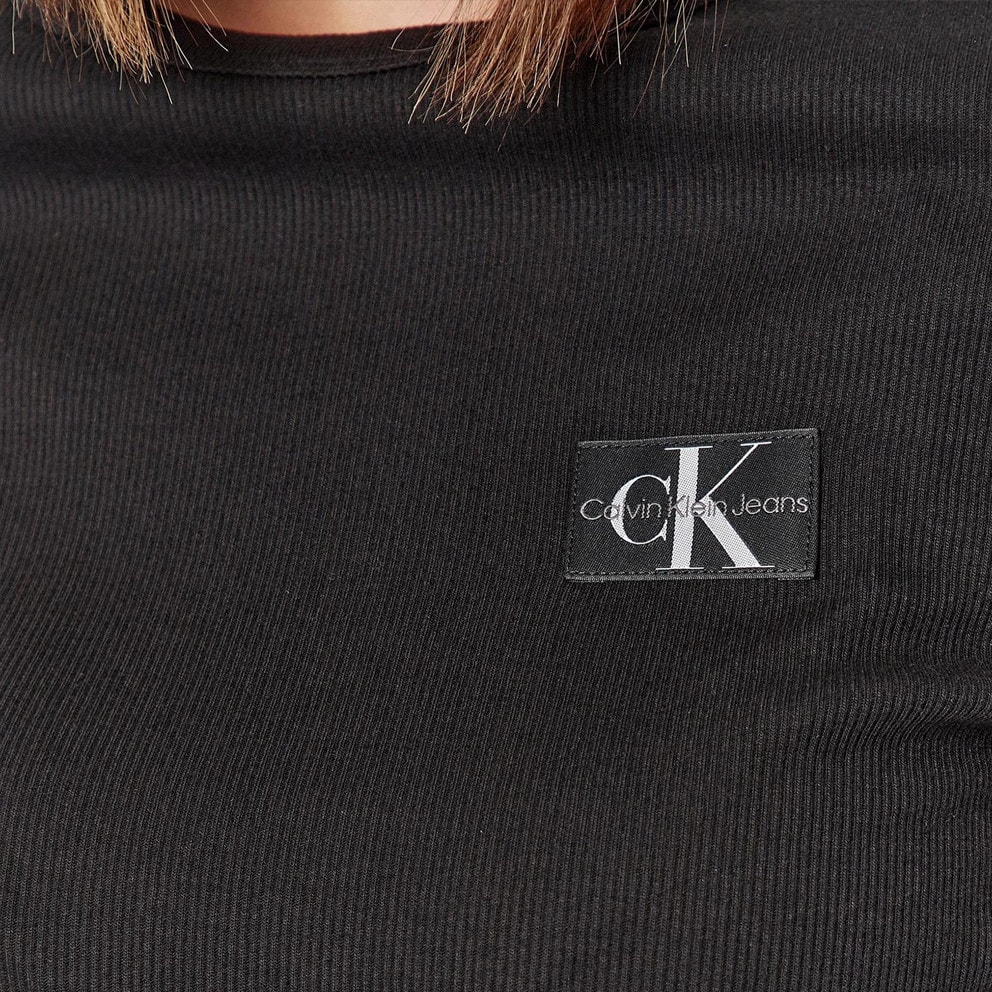 Long Rib Ck - Calvin 3 Calvin Tanga J20J222781 preto - Klein Carousel unidades Woven Label Black Klein BEH Sleeve