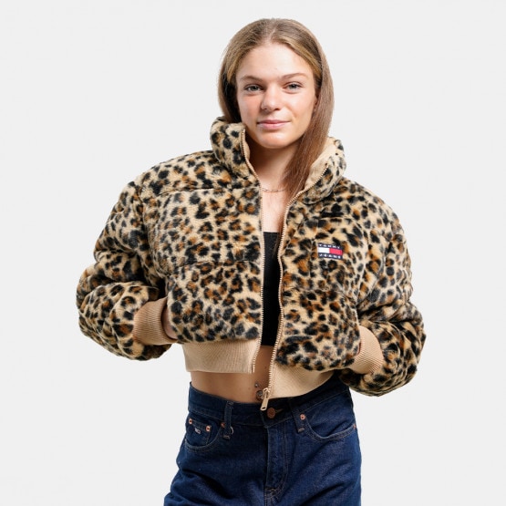 Animal print hotsell cropped jacket