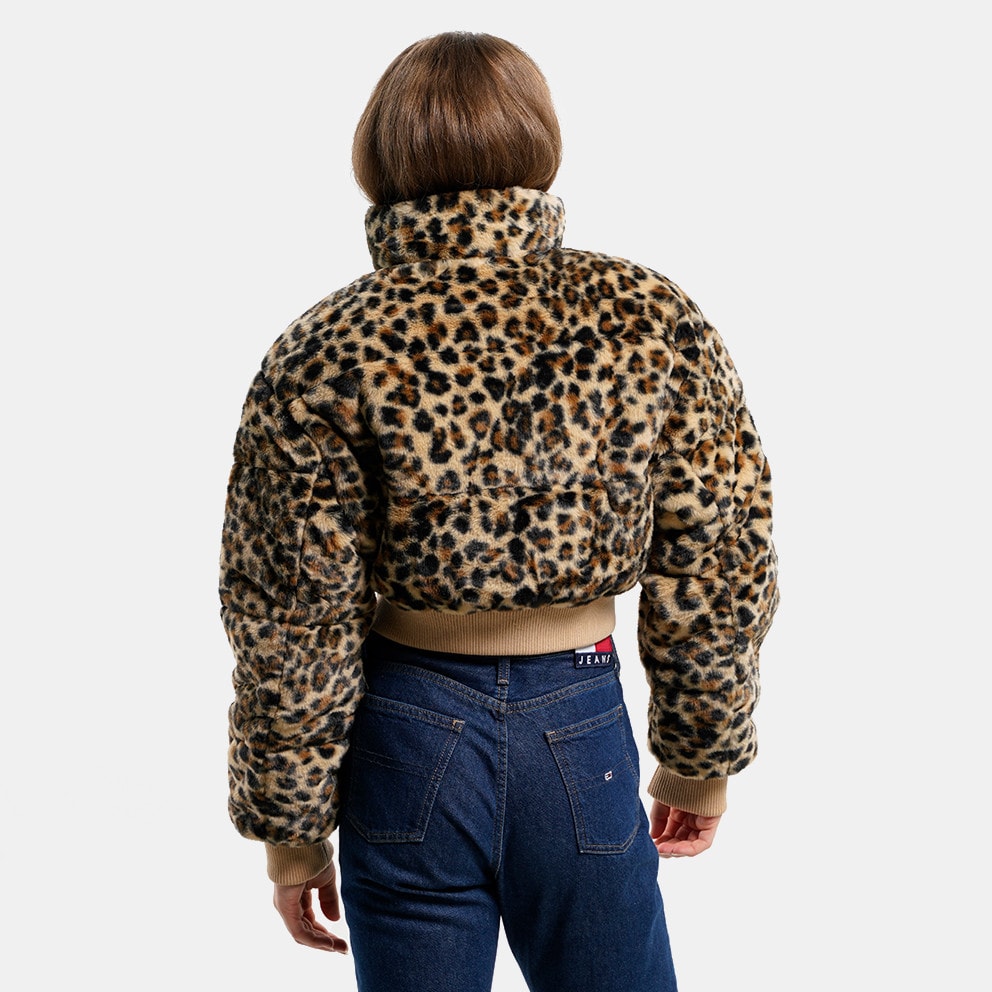 0GI - Tommy Jeans Leo Faux Fur Women\'s Cropped Jacket Animal Print  DW0DW16583 - Tommy Dorfman in s International Womens Day campaign